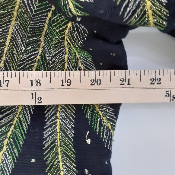 Vintage 80s Beaded Jacket Giraffe Embellished Safari 100% Cotton Button Front M - Picture 9 of 11